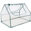 Sunnydaze Mini Greenhouse with 2 Side Doors - Clear - 4 x 3 Feet