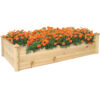 Sunnydaze Outdoor Rectangular Wood Raised Garden Bed - 24 x 48.25 inches Sunnydaze Outdoor Rectangular Wood Raised Garden Bed - 24 x 48.25 inches