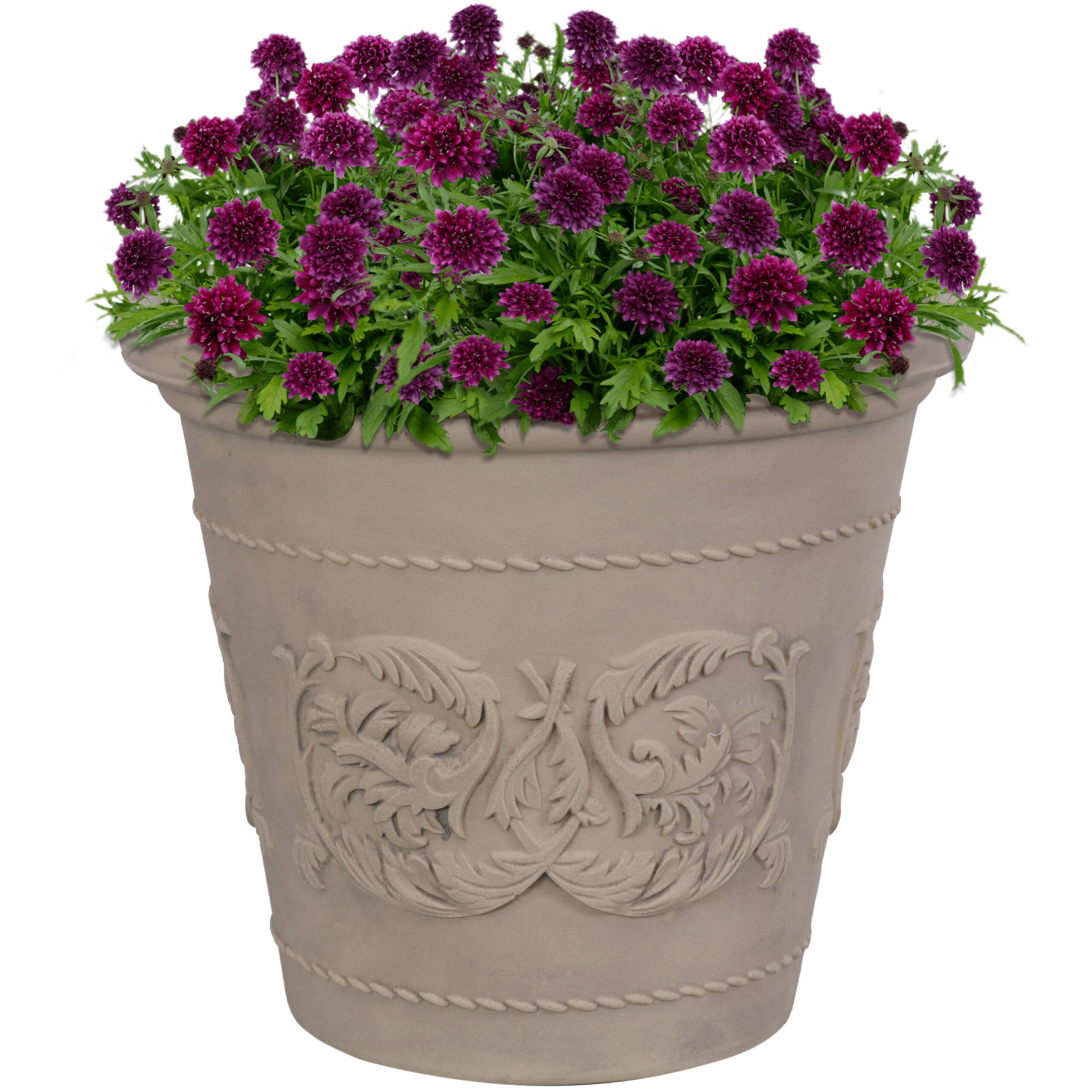 Sunnydaze Arabella Outdoor Flower Pot Planter - Beige - 20-Inch - Single