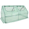 Sunnydaze Portable Mini Cloche Greenhouse with Zippered Doors - Green