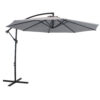 Sunnydaze Offset Outdoor Patio Umbrella with Crank - 9-Foot - Smoke Sunnydaze Offset Outdoor Patio Umbrella with Crank - 9-Foot - Smoke