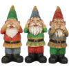 Sunnydaze Three Wise Gnomes - Hear No Evil Speak No Evil See No Evil Sunnydaze Three Wise Gnomes - Hear No Evil Speak No Evil See No Evil
