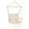 Sunnydaze Polycotton Hammock Chair with Armrests - Natural