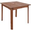 Sunnydaze Meranti Wood Square Table