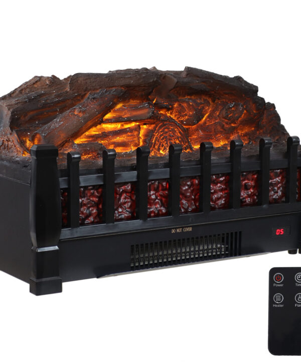 Sunnydaze Elegant Embers 20.25" Faux Log Electric Fireplace Insert Heater