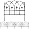 Sunnydaze Set of 5 Bayonne Steel Decorative Finial Border Fence - 19-Inch