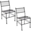 Indoor/Outdoor Steel Wire Dining Chair - Black - 2-Pack Indoor/Outdoor Steel Wire Dining Chair - Black - 2-Pack