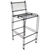 Indoor/Outdoor Steel Wire Bar Chair - Black