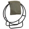 Sunnydaze Firewood Log Hoop Rack with Khaki Cover - Size Options Available