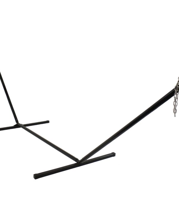 Sunnydaze 15 Foot Hammock Stand with Heavy-Duty Steel Beam Construction, 2 Person, 400 Pound Capacity, Black