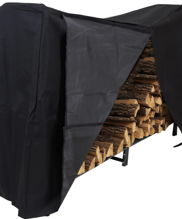 Sunnydaze Decorative Firewood Log Rack, 6 Foot, Log Rack & Cover COMBO