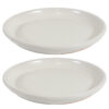 2 Sunnydaze Ceramic Planter Saucers - Pearl - 12-Inch 2 Sunnydaze Ceramic Planter Saucers - Pearl - 12-Inch