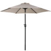 Sunnydaze Aluminum 7.5 Foot Patio Umbrella with Tilt & Crank, Beige Sunnydaze Aluminum 7.5 Foot Patio Umbrella with Tilt & Crank, Beige