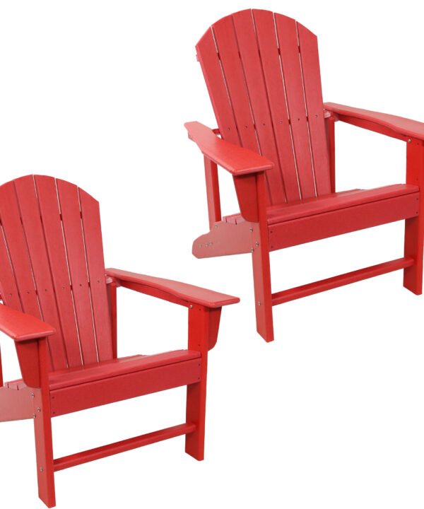Raised Adirondack Chair - Set of 2 - Red