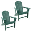 Raised Adirondack Chair - Set of 2 - Green Raised Adirondack Chair - Set of 2 - Green