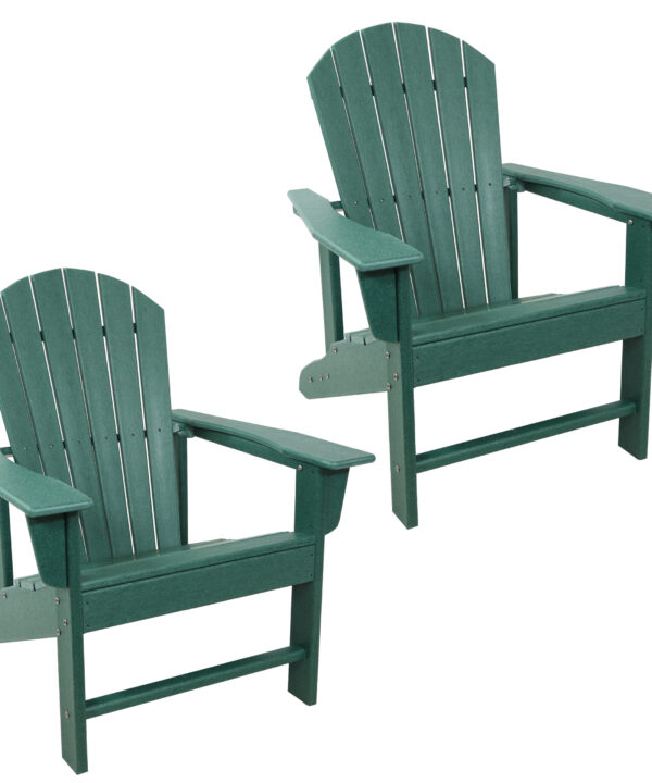 Raised Adirondack Chair - Set of 2 - Green