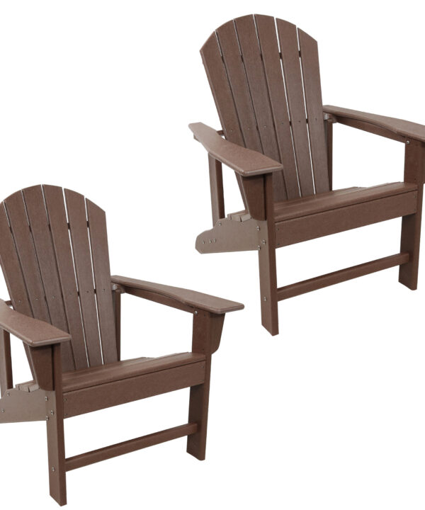 Raised Adirondack Chair - Set of 2 - Brown