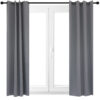 2 Indoor/Outdoor Blackout Curtain Panels with Grommet Top - 52 x 120 in (1.32 x 3 m)  - Gray