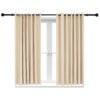2 Indoor/Outdoor Blackout Curtain Panels with Grommet Top - 100 x 84 in (2.54 x 2.13 m) - Beige
