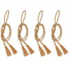 4 Rope Tiebacks with Tassels - Copper