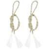 2 Rope Tiebacks with Tassels - Gold