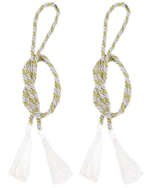 2 Rope Tiebacks with Tassels - Gold