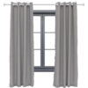 2 Indoor/Outdoor Curtain Panels with Grommet Top - 52 x 84 in (1.32 x 2.13 m) - Gray 2 Indoor/Outdoor Curtain Panels with Grommet Top - 52 x 84 in (1.32 x 2.13 m) - Gray
