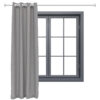 Indoor/Outdoor Curtain Panel with Grommet Top - 52 x 84 in (1.32 x 2.13 m) - Gray