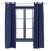 2 Indoor/Outdoor Curtain Panels with Grommet Top - 52 x 96 in (1.32 x 2.43 m) - Blue
