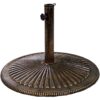 Sunnydaze Cast Iron Umbrella Base with Ridged Design - Bronze Finish - 22-Inch Sunnydaze Cast Iron Umbrella Base with Ridged Design - Bronze Finish - 22-Inch