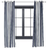 2 Indoor/Outdoor Curtain Panels with Grommet Top - 52 x 108 in (1.32 x 2.74 m) - Blue/White Stripe 2 Indoor/Outdoor Curtain Panels with Grommet Top - 52 x 108 in (1.32 x 2.74 m) - Blue/White Stripe