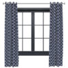 2 Indoor/Outdoor Curtain Panels with Grommet Top - 52 x 108 in (1.32 x 2.74 m) - Blue Quatrefoil 2 Indoor/Outdoor Curtain Panels with Grommet Top - 52 x 108 in (1.32 x 2.74 m) - Blue Quatrefoil
