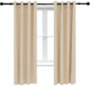 2 Indoor/Outdoor Blackout Curtain Panels with Grommet Top - 52 x 84 in (1.32 x 2.13 m) - Beige