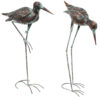 Patina Crane Metal Garden Statue - 2 Statues Patina Crane Metal Garden Statue - 2 Statues