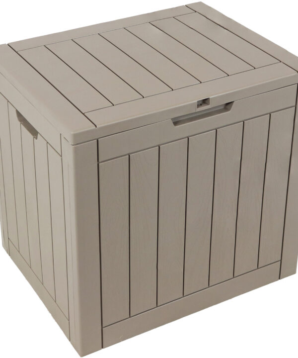 Faux Wood Grain Outdoor Storage Box - Driftwood