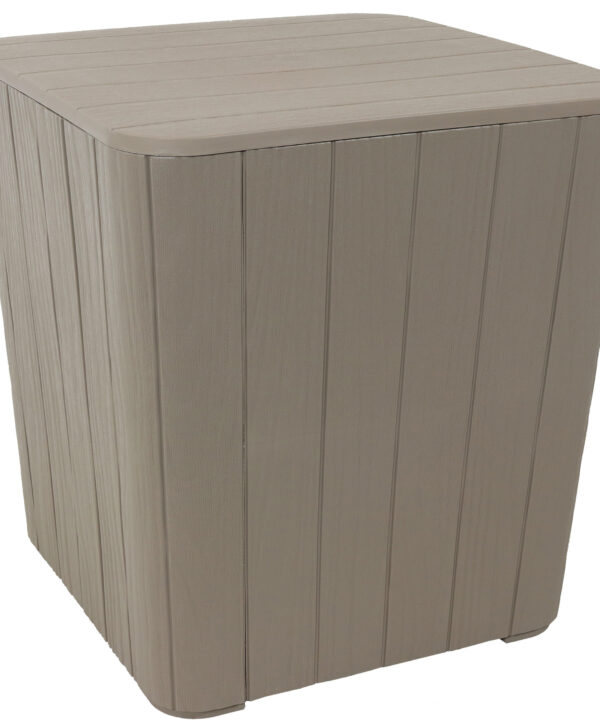 Faux Wood Design Outdoor Storage Box with Tabletop - Driftwood