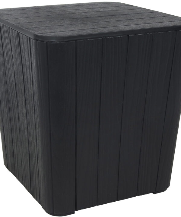 Faux Wood Design Outdoor Storage Box with Tabletop - Phantom Gray