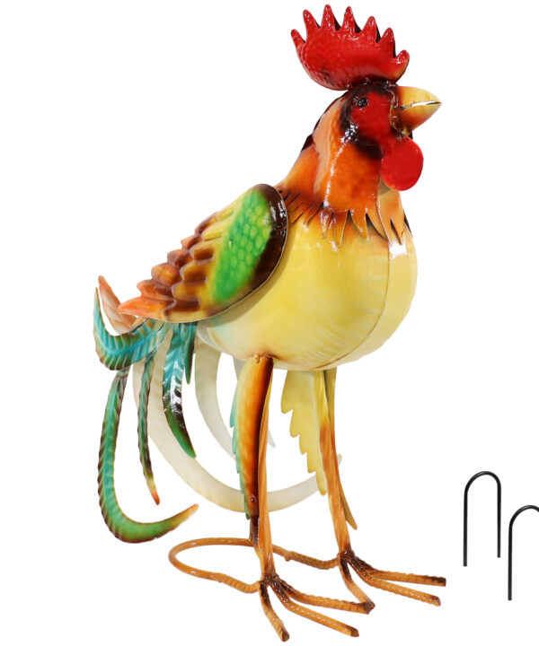 Romeo the Rooster Metal Statue
