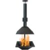 Sunnydaze Black Steel Outdoor Wood-Burning Modern Backyard Chiminea Fire Pit