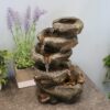 Sunnydaze Rocky Falls Indoor Tabletop Water Fountain with LED - 10-Inch