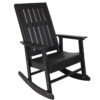 Sunnydaze Rustic Comfort Outdoor Rocking Chair - 300 lb Capacity - Black Sunnydaze Rustic Comfort Outdoor Rocking Chair - 300 lb Capacity - Black