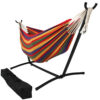 Sunnydaze Brazilian 2 Person Double Hammock with Stand - Tropical Sunnydaze Brazilian 2 Person Double Hammock with Stand - Tropical