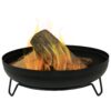 Sunnydaze Black Wood-Burning Fire Pit Bowl with Stand - 23-Inch Sunnydaze Black Wood-Burning Fire Pit Bowl with Stand - 23-Inch