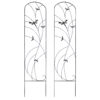 Sunnydaze Set of 2 Dragonfly Delight Steel Decorative Garden Trellis - 55-Inch