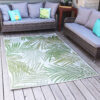 Sunnydaze Tropical Illusions Outdoor Patio Area Rug in Verdant - 5 x 7 Foot