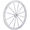 Sunnydaze Decorative Indoor/Outdoor Wooden Wagon Wheel - 29-Inch - White
