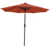 Sunnydaze Solar Powered LED Lighted Patio Umbrella with Tilt & Crank, 9 Foot, Burnt Orange
