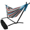 Sunnydaze Brazilian Double Hammock with Stand- 2-Person, for Outdoor Use, Cool Breeze
