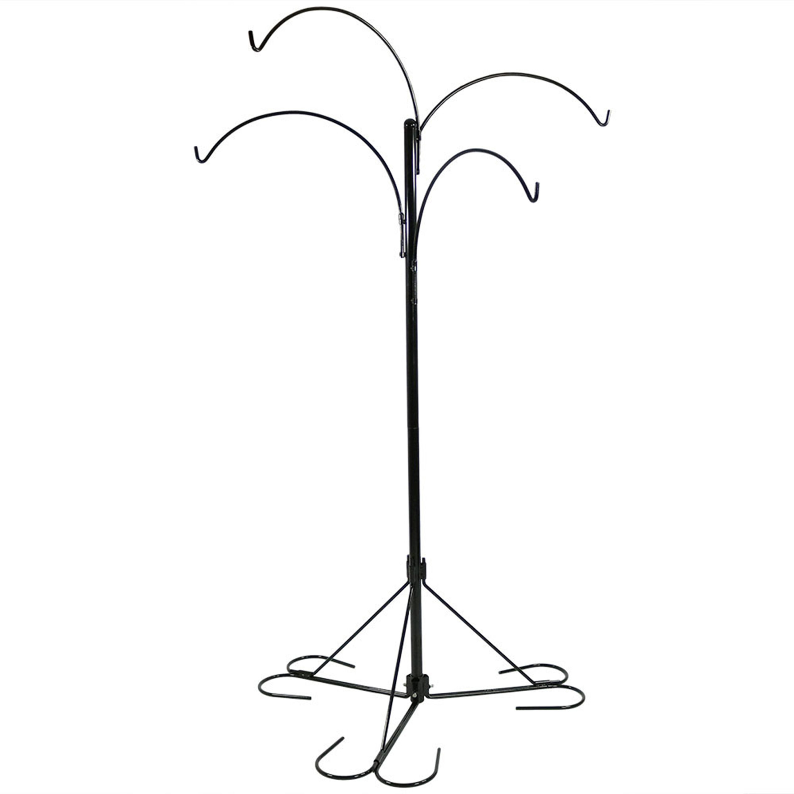 Sunnydaze Hanging Basket Stand with 4 Adjustable Arms