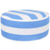 Sunnydaze Indoor/Outdoor Inflatable Ottoman - All-Weather Design - Beach-Bound Stripe